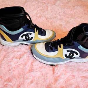 Chanel high-top trainer sneaker